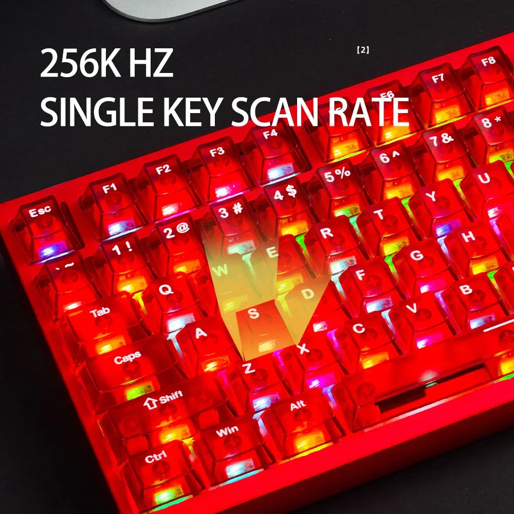 Silver Ultra Responsive Gaming Keyboard with Hot-Swap Waterproof