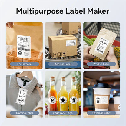 Wireless Pocket Label Printer 50x30mm 5 Rolls