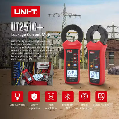 Digital 60A Leakage Clamp Meter with Bluetooth Testing