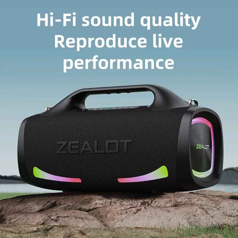 Portable Bluetooth Party Speaker with Handle and 24Hour Playtime