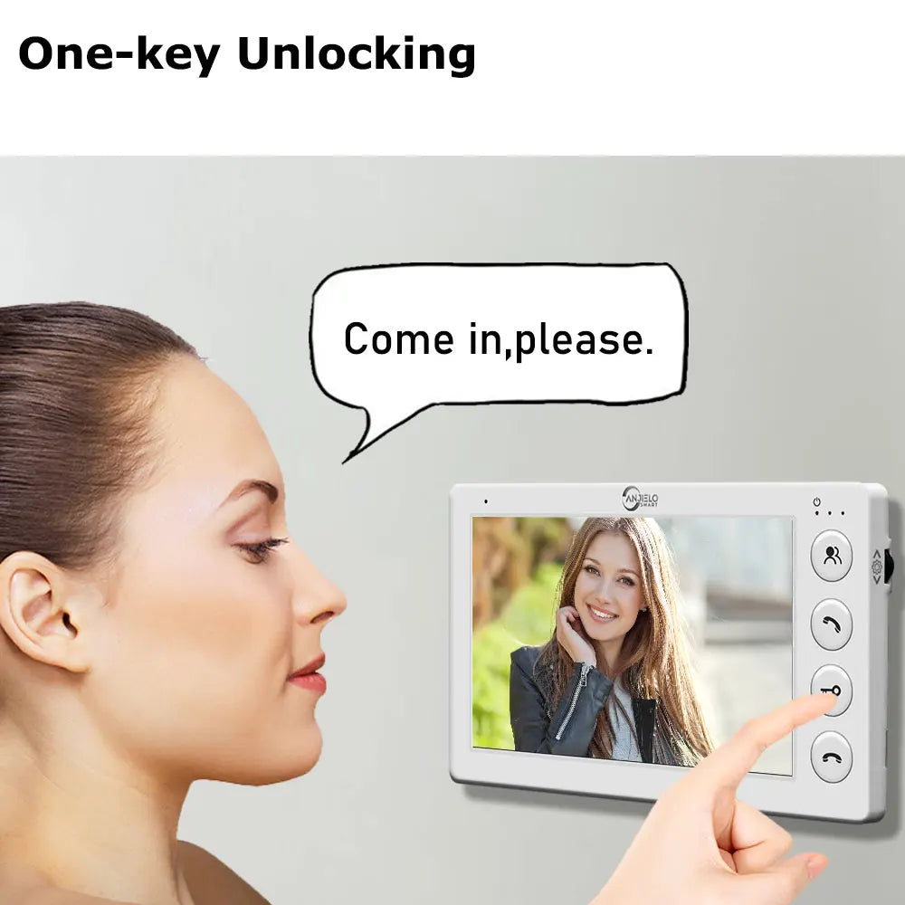 Multi-Unit 7 Inch Apartment Video Doorbell System