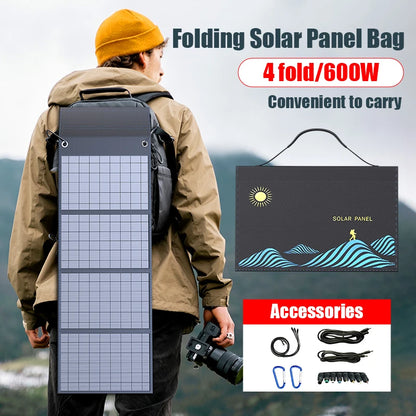 Foldable Solar Panel for Outdoor Power and Charging