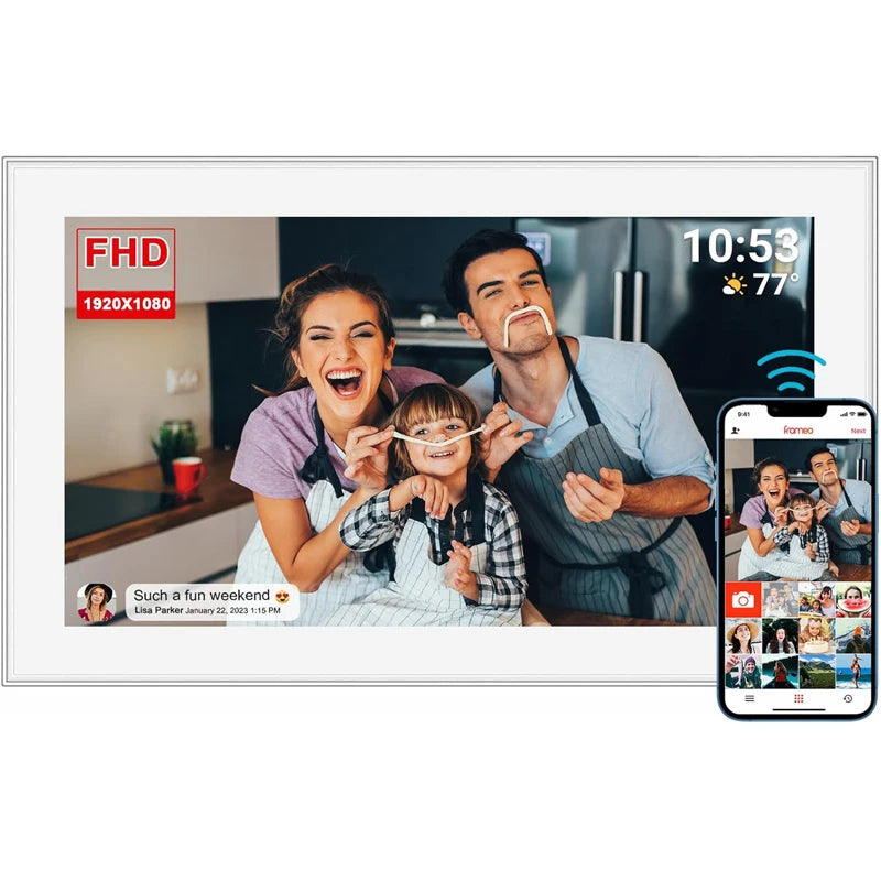 Smart WiFi 15.6" Touchscreen Digital Frame White