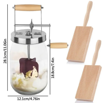 Hand Crank Butter Churner 1500ml Artisan Cream Mixer
