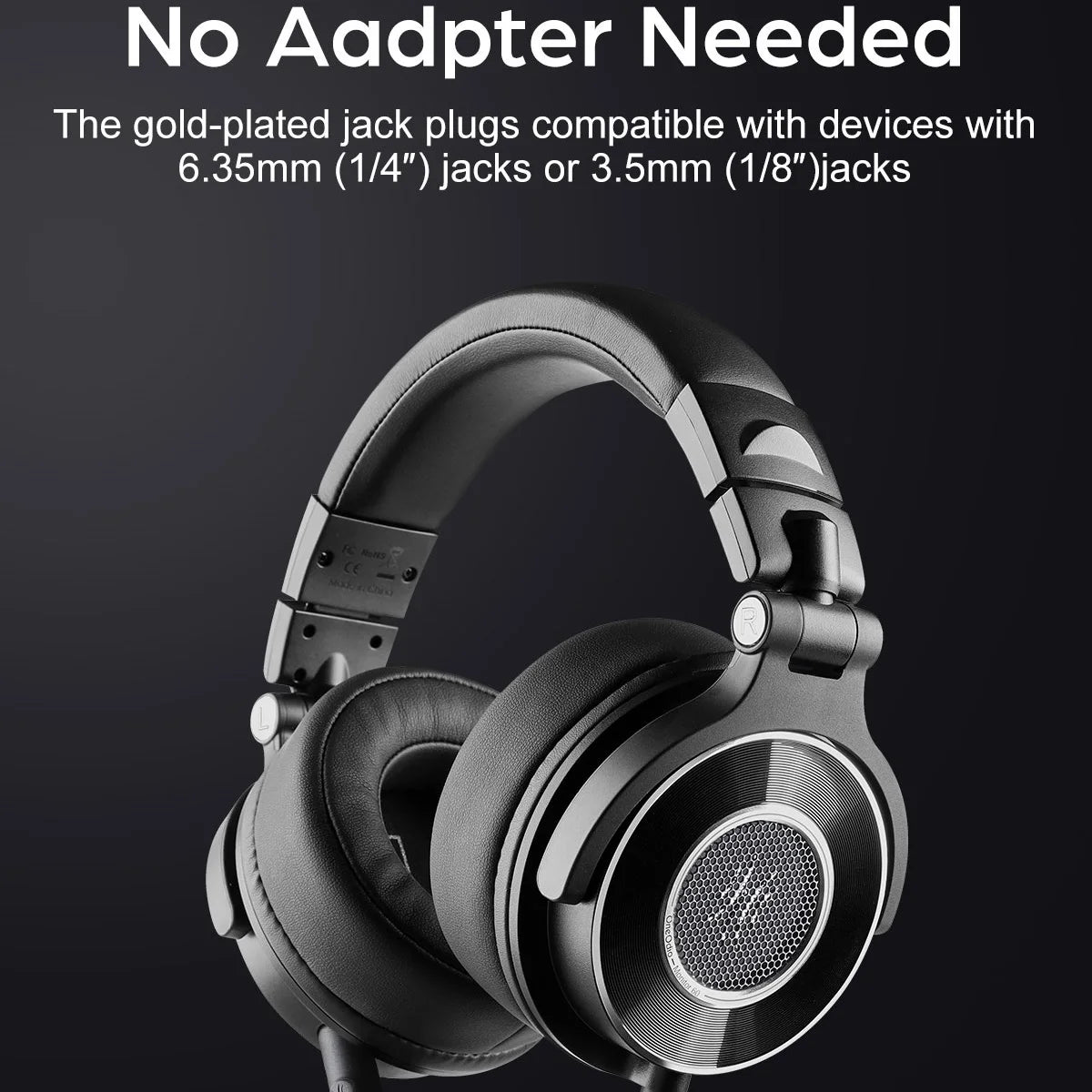 HiFi Over Ear Wired Studio Headphones with Cushions