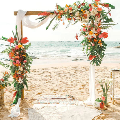 10x10ft Wooden Wedding Arch Backdrop Stand