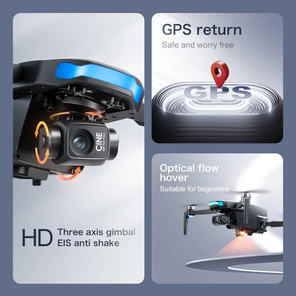 3-Axis Anti-Shake Drone with 4K HD Camera