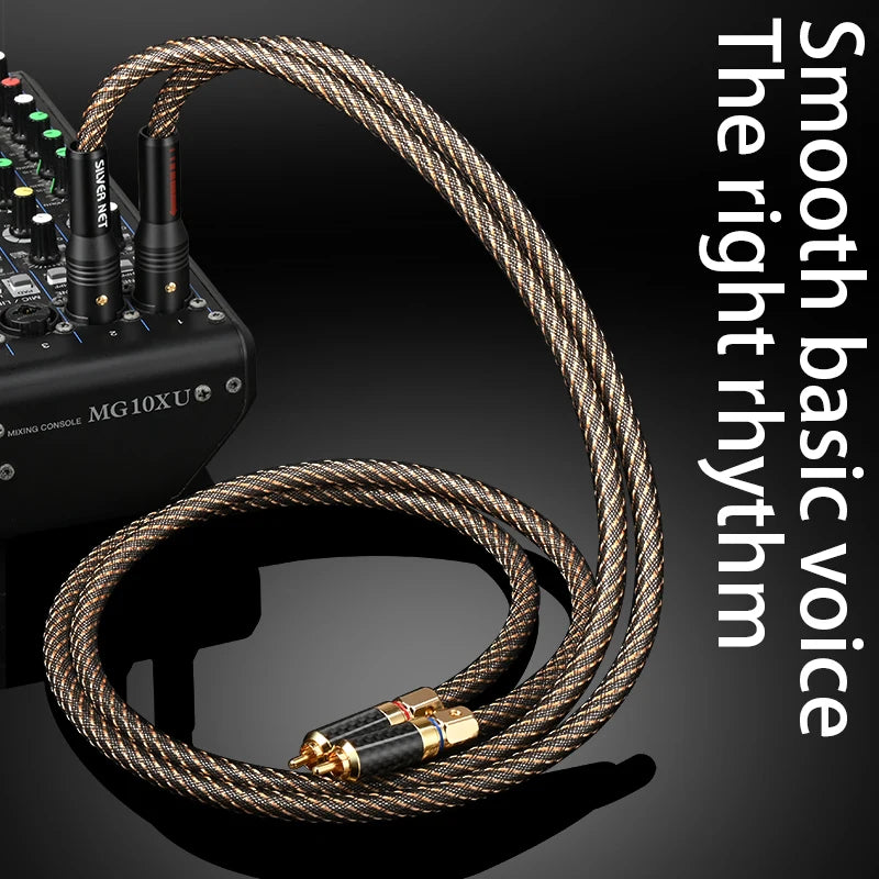 5m RCA to XLR Audio Cable OFC Silver Shielded