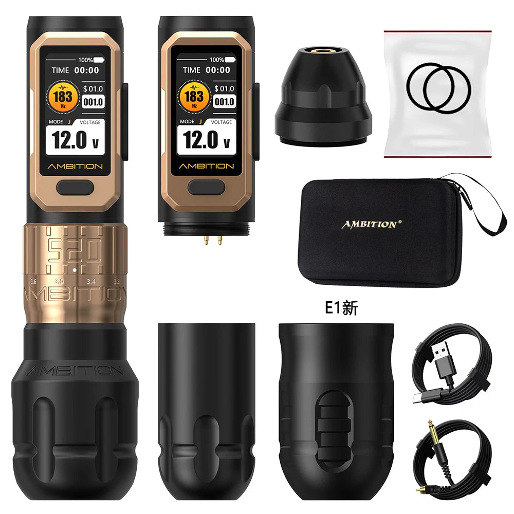 Wireless Tattoo Machine Kit High Torque Adjustable Pen