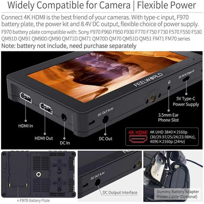6 Inch 4K Touchscreen Camera Field Monitor