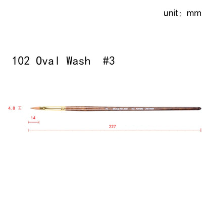 Kolinsky Hair Artist Paint Brush Set for Watercolor Acrylic Oil