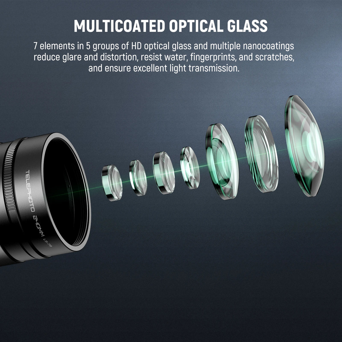 2x Phone Telephoto Converter with 200mm and 300mm Macro Lenses
