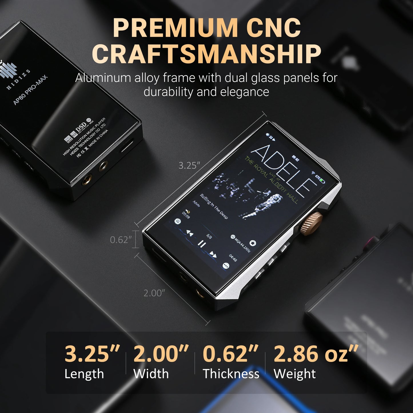 Hi Res Audio Player Dual DAC Streaming Portable Blue MQA