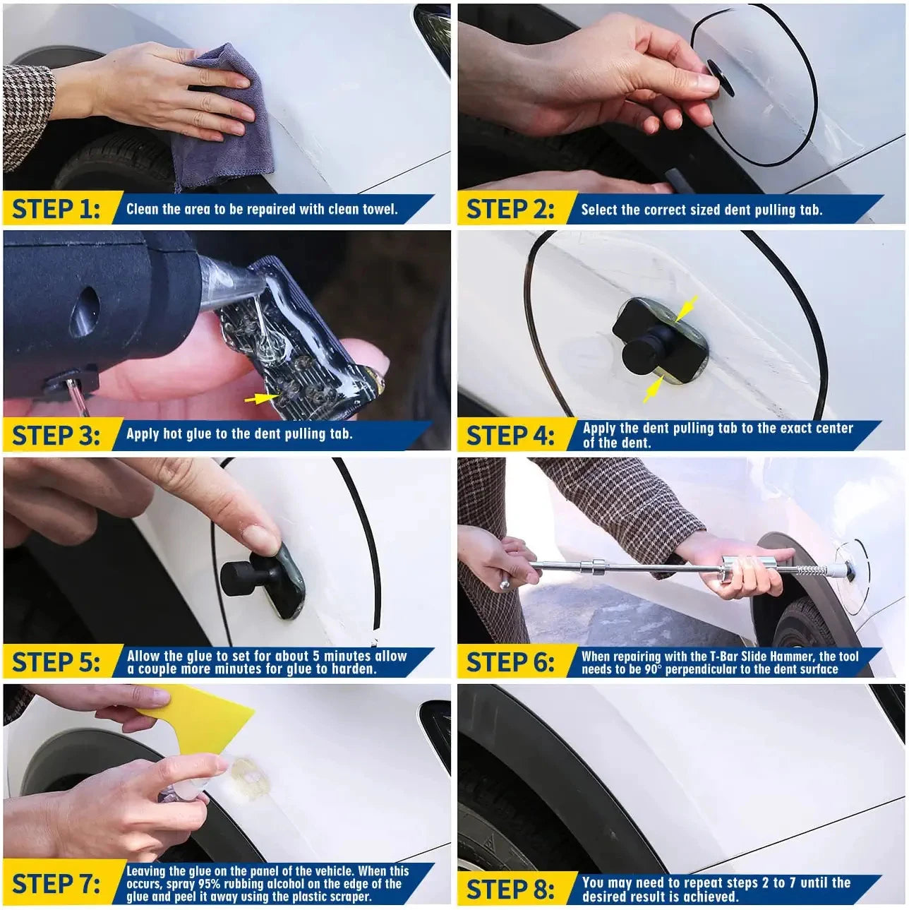 Portable Paintless Dent Repair Kit Lite Set for Cars