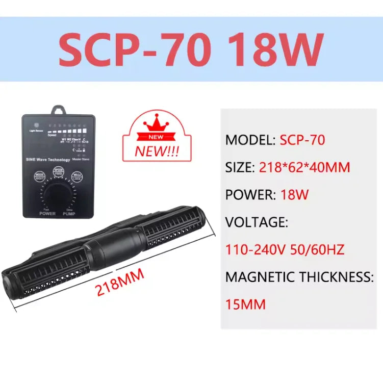 Adjustable Flow Aquarium Wave Maker Pump 70W Circulation