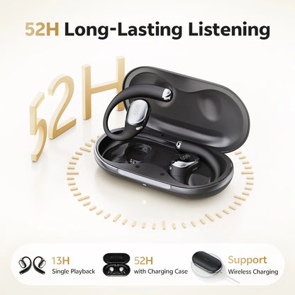 Open-Ear Wireless Earbuds with LDAC and Bass Boost
