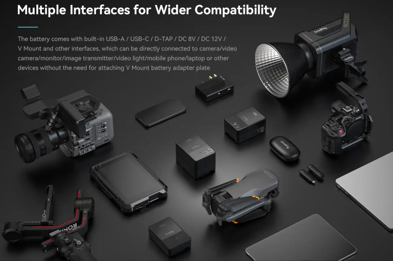 Lightweight V-Mount Battery for Cameras