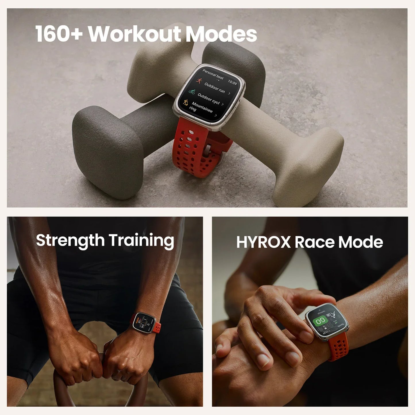 Square Smartwatch 10-Day Battery Sports and Fitness Tracking