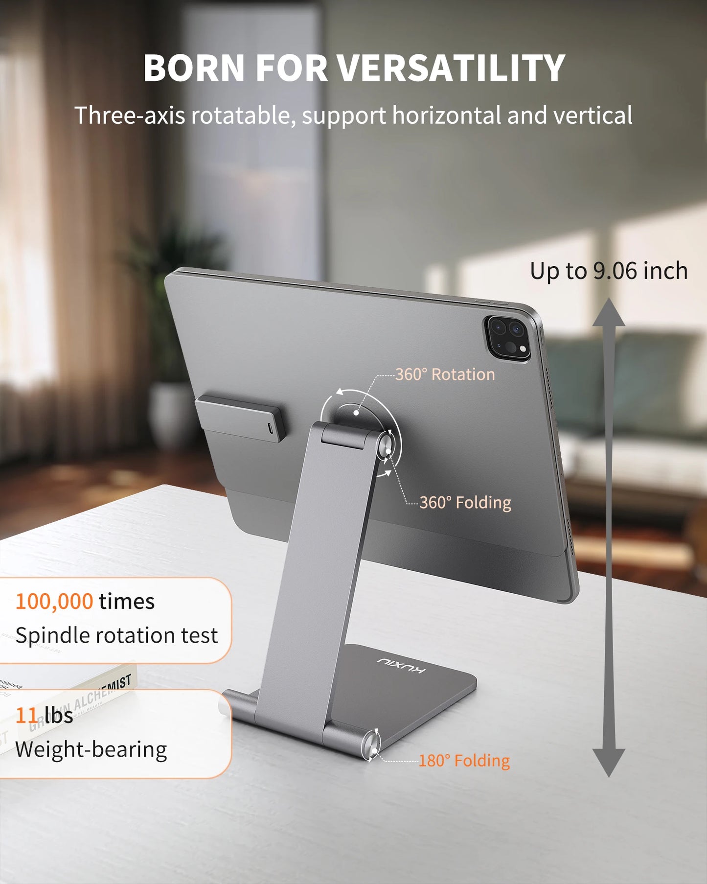 Foldable Magnetic Charging Stand for 12.9 Inch Tablet