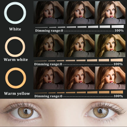 22-Inch LED Ring Light with Adjustable Brightness and Color
