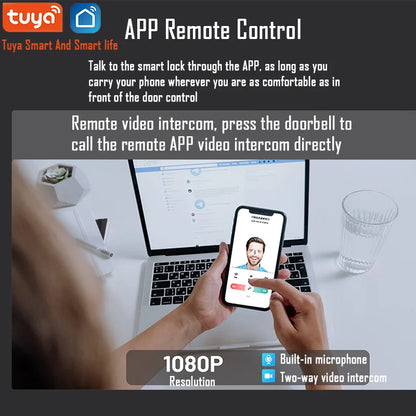 Outdoor Smart Door Lock with Face & Fingerprint Access