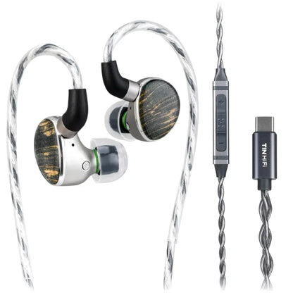 HiFi Hybrid IEM Earphones 1DD+1 Planar Driver Type C