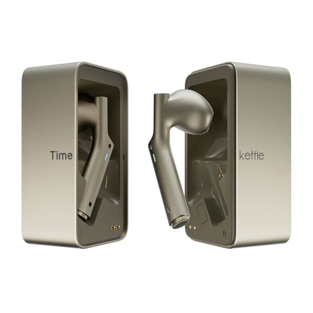 Wireless AI Translator Earbuds Business Travel Sandy Gold