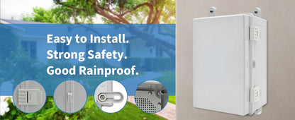 Grey ABS Electrical Enclosure IP67 300x300x170mm
