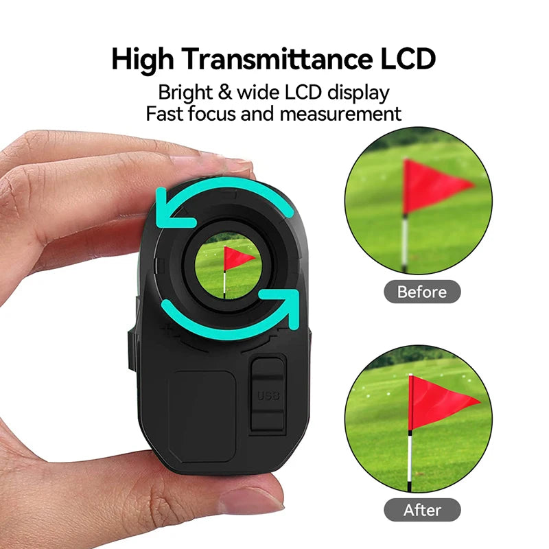 600m Golf Laser Rangefinder with Vibration Function