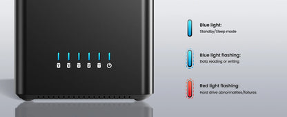ORICO 5-Bay Magnetic SATA HDD Case USB-C Gamer Storage