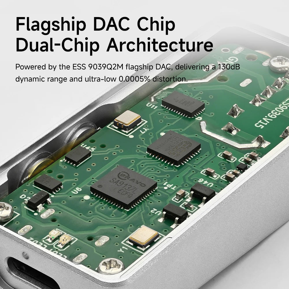 Portable DAC Headphone Amplifier ESS9039Q2M Dual Chip DSD256