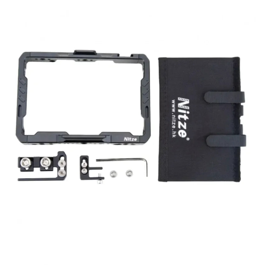 5 Inch Video Assist Monitor Cage Kit with Sunhood Mount