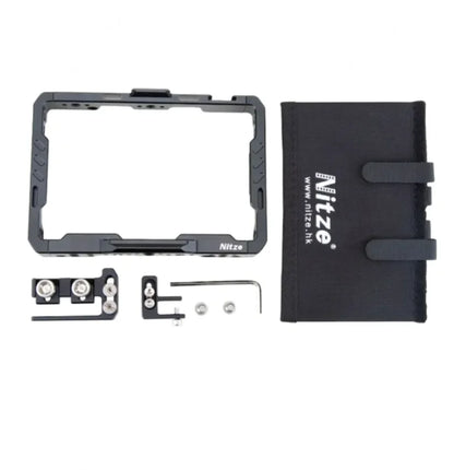 5 Inch Video Assist Monitor Cage Kit with Sunhood Mount