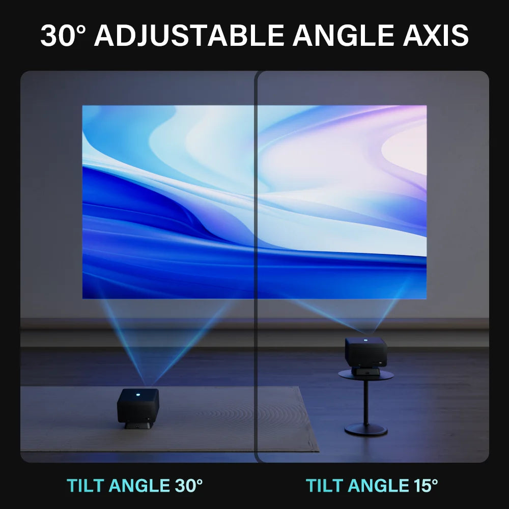 Android 11 Portable Projector with Electric Focus for Home Cinema