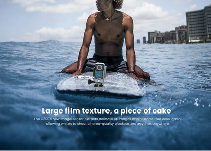 White 4K Sports Camera with Image Stabilization