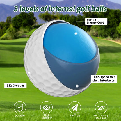 100pcs High Performance Golf Balls for Long Distance & Spin