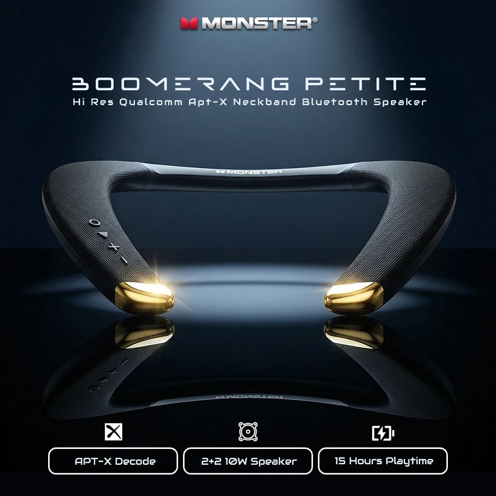 Bluetooth Neckband Speaker with Hi-Res Audio & Mic
