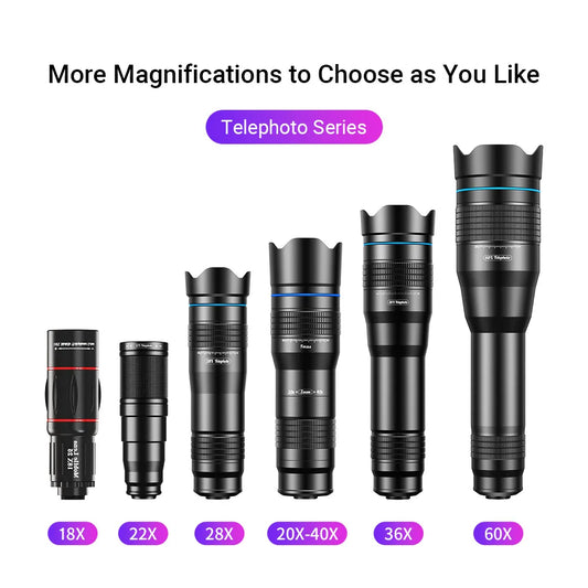 60X Telephoto Zoom Lens Kit for Smartphones