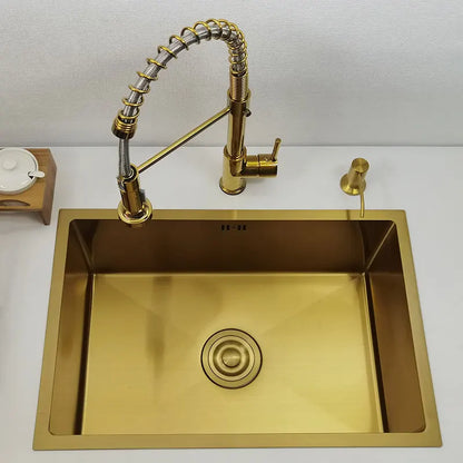 Kitchen Sink Durable Bar Island 55x40cm Golden Stainless Steel