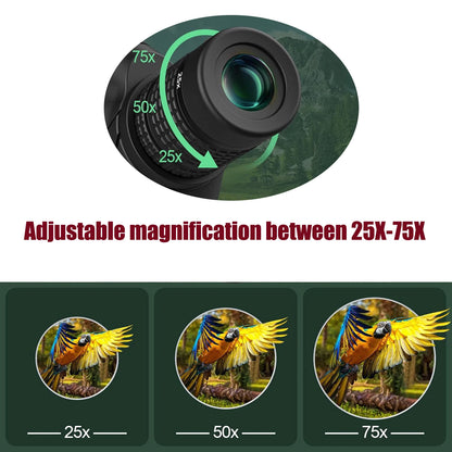 25-75x80 Telescope Spotting Scope Waterproof with Tripod