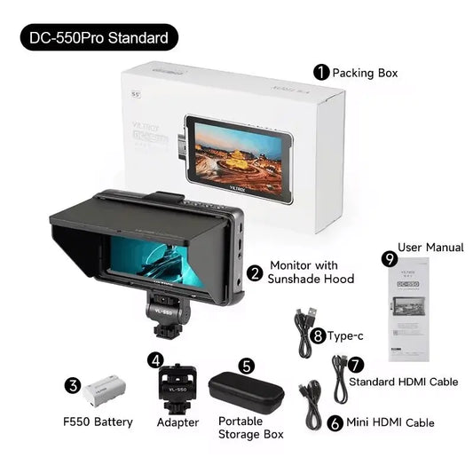 DC 550 Pro Portable 4K Field Monitor 5.5 Inch