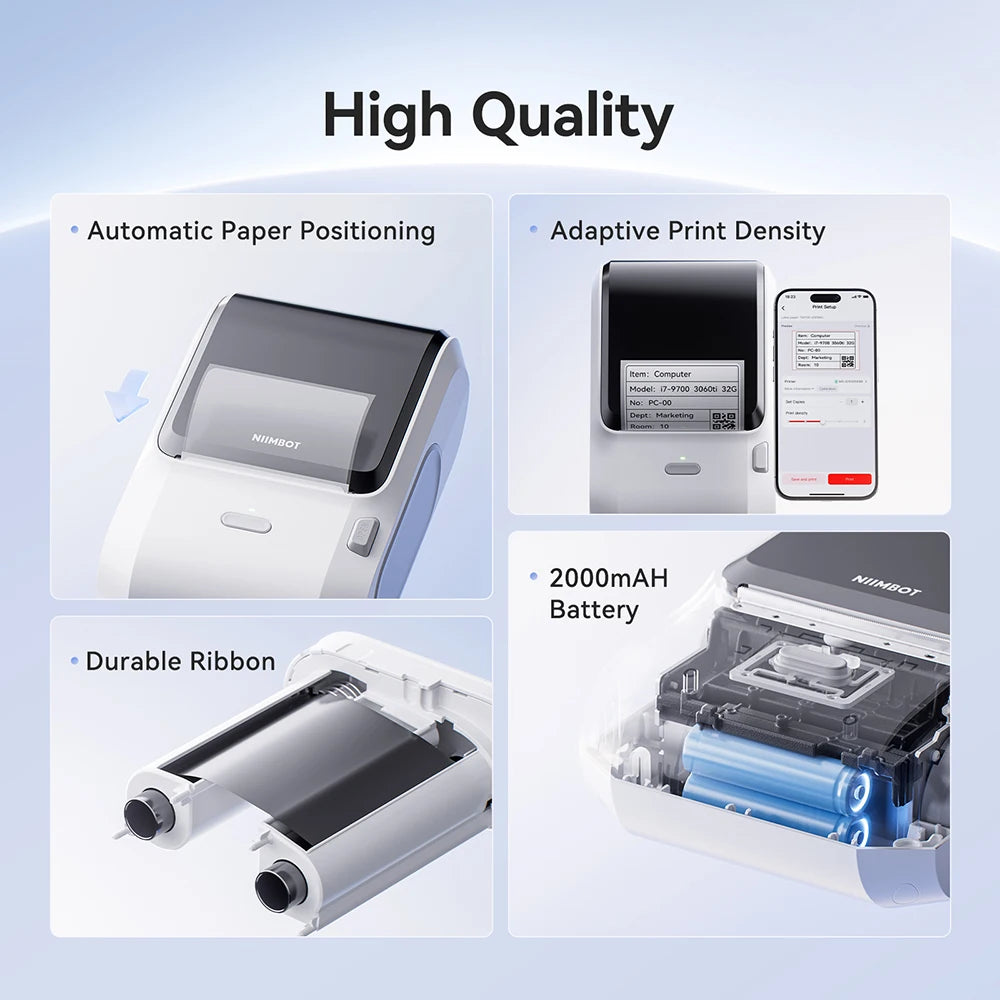 DIY Thermal Sticker Printer 60x40mm 2 Rolls