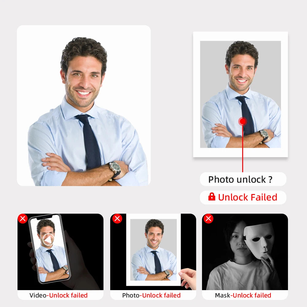 Electronic Door Lock 22x160 with Face Recognition & App Control
