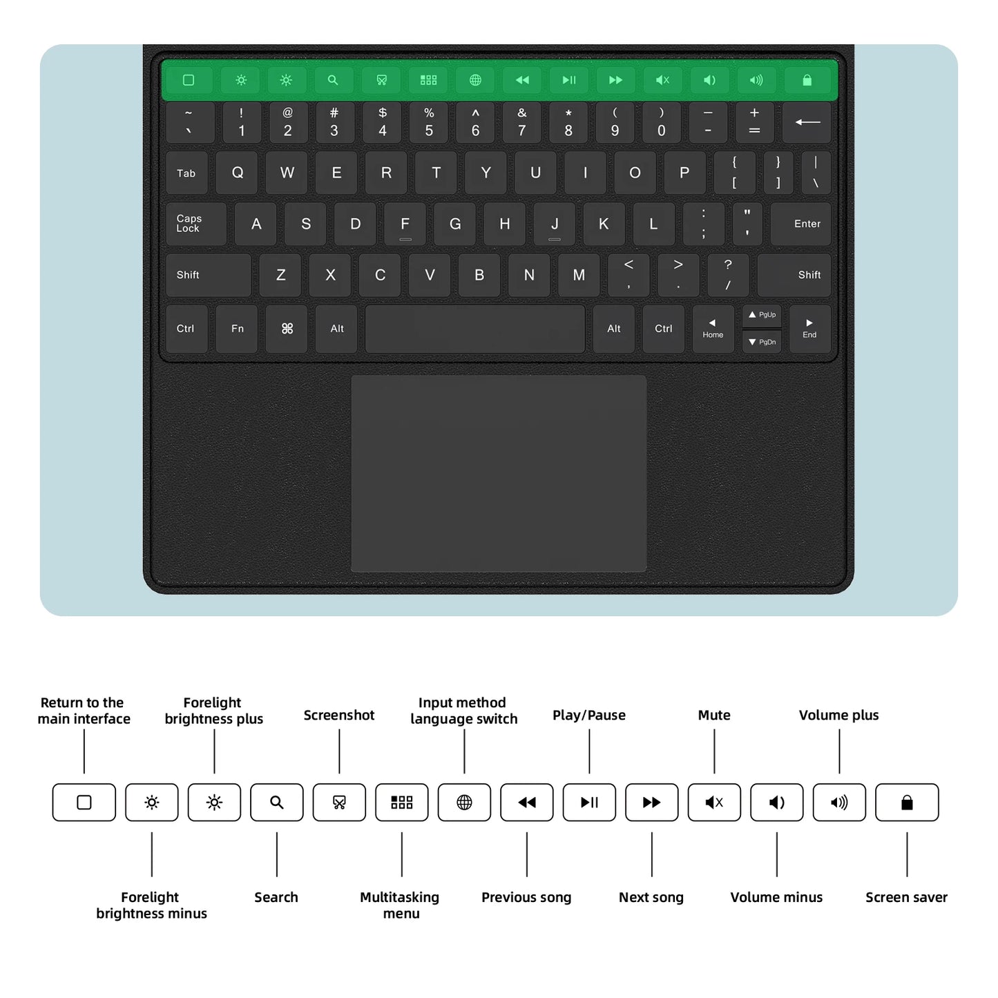 Magnetic Keyboard Cover for B1051 Series eReaders
