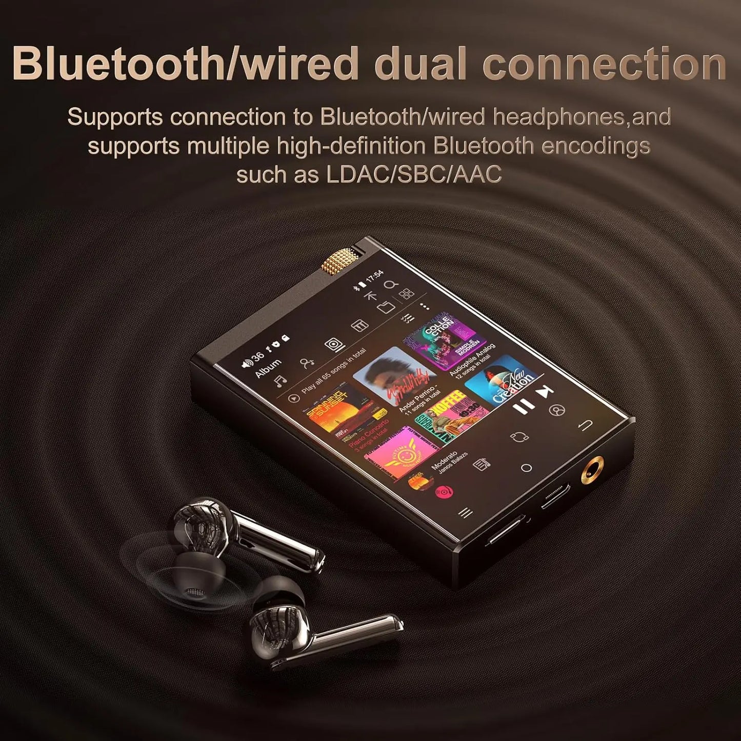 Portable Hi Fi Music Player with Bluetooth and WiFi