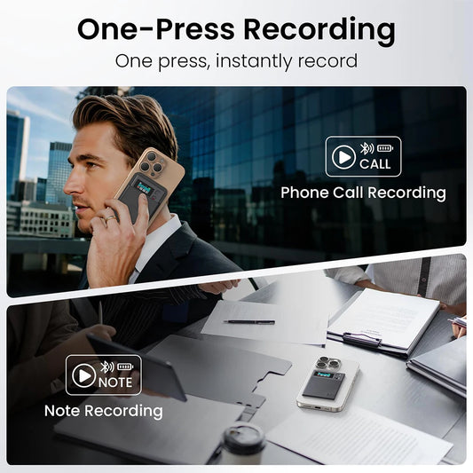 AI Smart Voice Recorder with App Control and Transcription