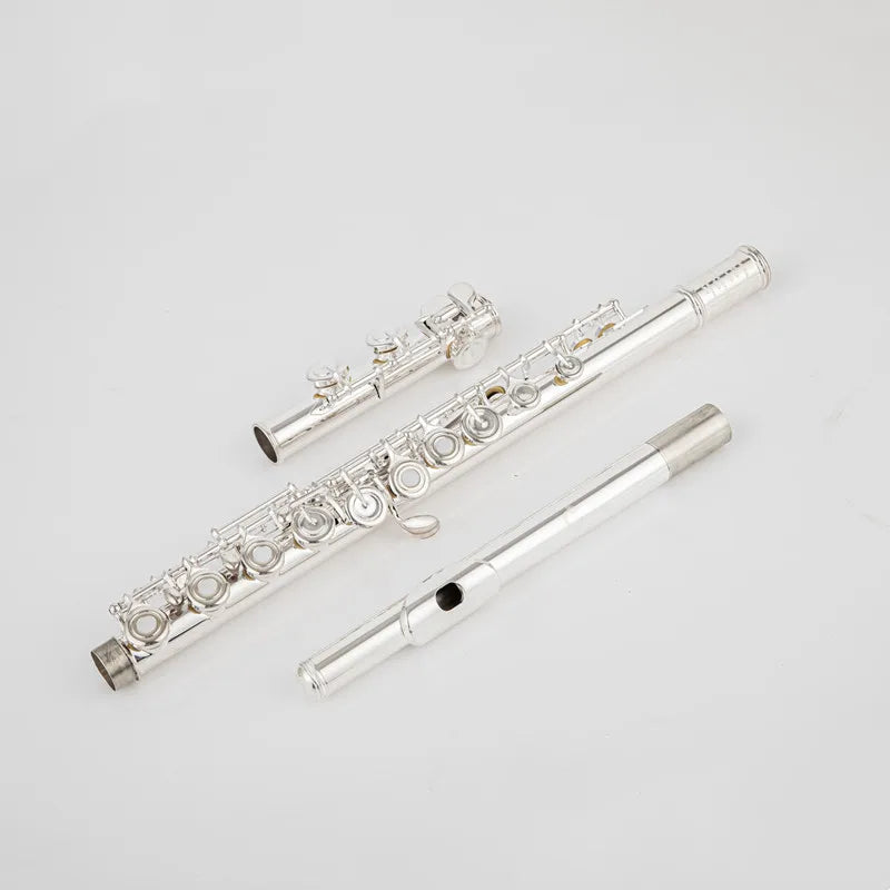 Silver Plated Open Hole C Flute with Case