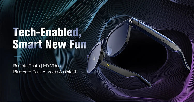 AI Smart Glasses 8MP Camera Colorful Lens 4K