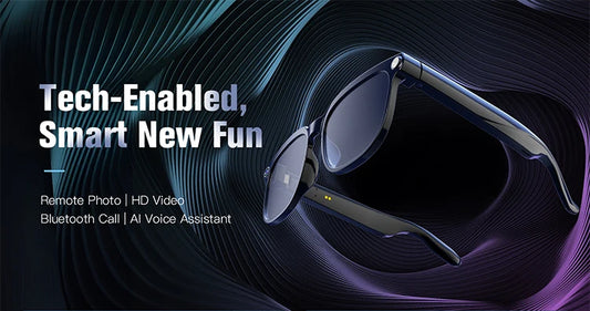 AI Smart Glasses 8MP Camera Colorful Lens 4K