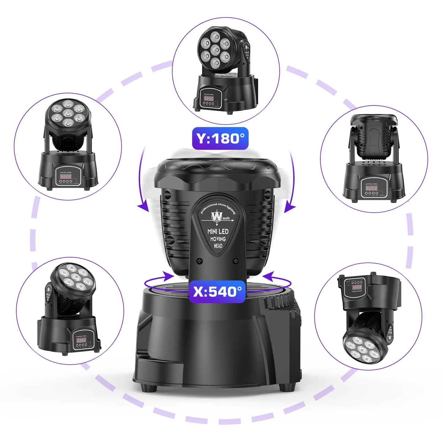 2PCS 105W LED Moving Head Beam Spot Stage Lights